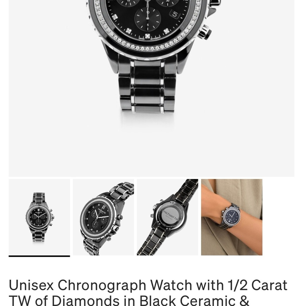 Luxury Black Chronograph Watch